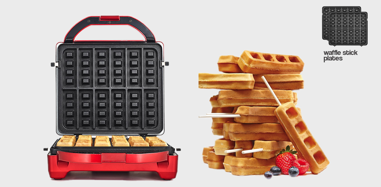 3 in 1 Treat Baker Waffle Stick Plates